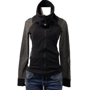 Lululemon // Herringbone cowled zip up jacket size 4